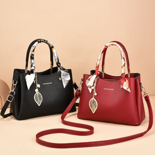 Bag Bag Women's Bag Bridal Bag Temperament Large Capacity Handbag Women's 2025 New Fashion One Shoulder Red Crossbody Bag Tide - Image 2