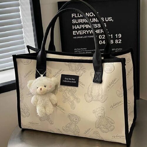 Canvas Big Bag 2024 New Tote Armpit Bag Fashion Commuter Handbag Large Capacity Away Mommy Bag