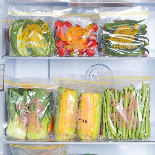 Household Food Grade Sealed Bags, Fresh-keeping Bags, Ziplock Bags, Plastic Sealing, Thickened Refrigeration Special Refrigerator Storage Bags, Wholesale - Image 3