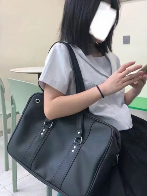 2023 new women's Japanese JK uniform PU bag student commuter school bag large capacity one-shoulder diagonal bag handbag - Image 5