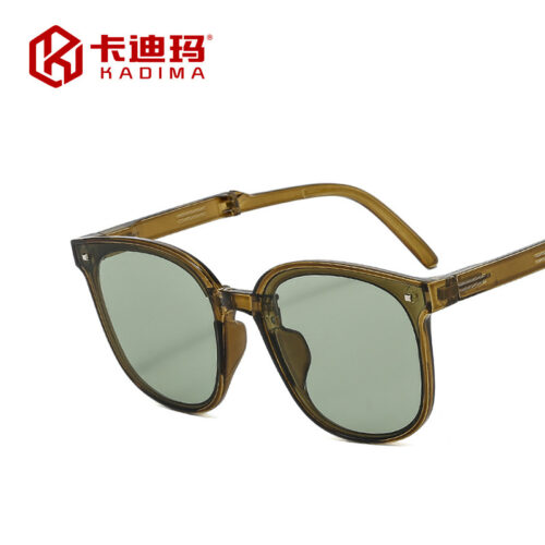 New fashion folding sunglasses 2022 net red air cushion box storage portable sunglasses anti-ultraviolet glasses wholesale - Image 4