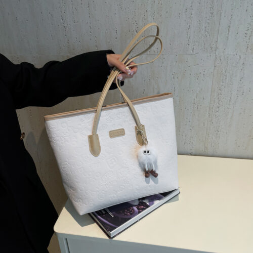 Cross-border simple casual large-capacity bag women's 2024 autumn and winter fashion and versatile tote bag for work commuter shoulder bag - Image 4