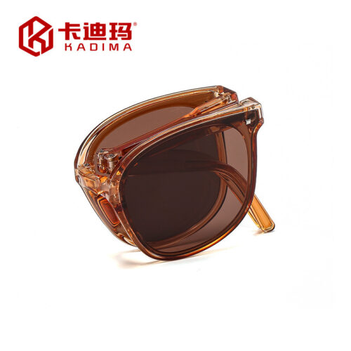 New fashion folding sunglasses 2022 net red air cushion box storage portable sunglasses anti-ultraviolet glasses wholesale - Image 3