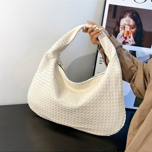 2024 new women's bag, fashion, popular style, trendy, versatile, one-shoulder, cross-body, hand-carry, light luxury bag, woven bag - Image 4