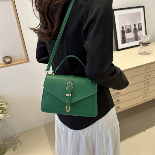 Cross-border trend handbag women's bag 2025 spring and summer new shoulder bag texture hardware women's bag small square bag crossbody bag tide - Image 3