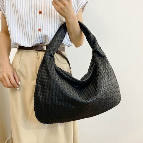 2024 new women's bag, fashion, popular style, trendy, versatile, one-shoulder, cross-body, hand-carry, light luxury bag, woven bag