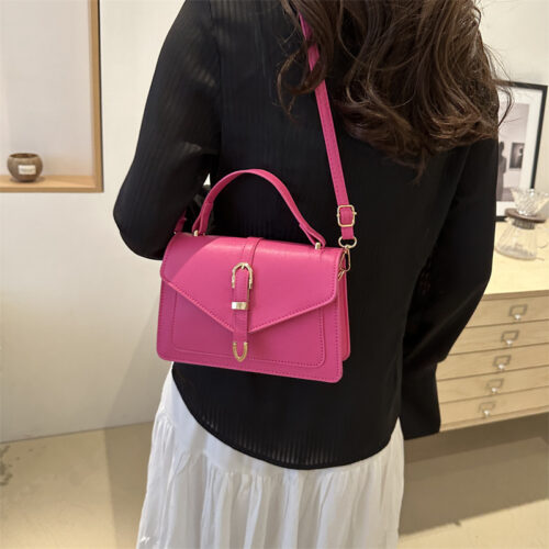 Cross-border trend handbag women's bag 2025 spring and summer new shoulder bag texture hardware women's bag small square bag crossbody bag tide - Image 4