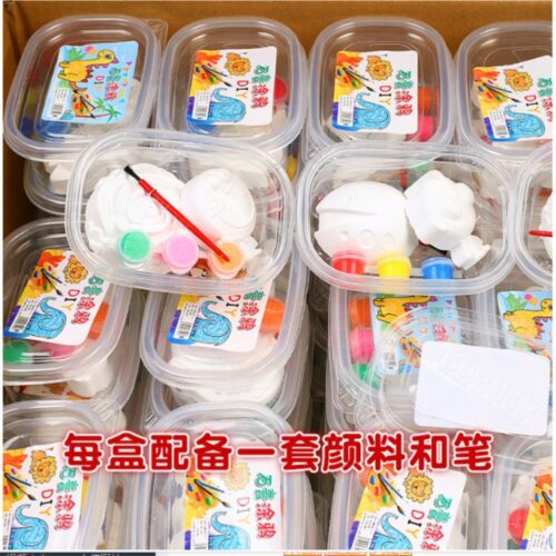 School Gift DIY Painted Plaster Doll Coloring Graffiti Toys Creative Painting Toys Wholesale - Image 2