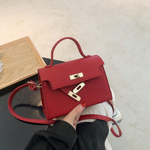 Spring New Bag Women's 2025 New Trendy Fashion Versatile Mini Crossbody Bag Internet Red Handbag Kelly Bag - Image 4