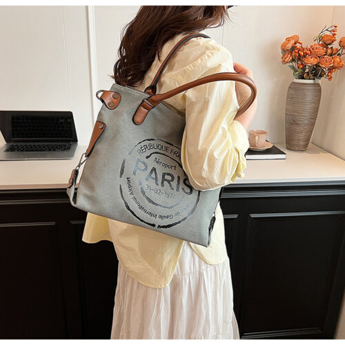 Cross-border 2025 new handbag women's bag trendy fashion letter tote bag casual commuting large capacity shoulder cross-section - Image 4