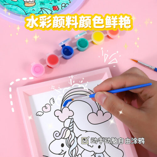 Drawing board Children's coloring, photo frames, paintings, coloring paintings, handmade DIY watercolor paintings, night market stalls, painting supplies, small gifts - Image 3