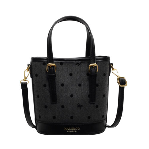 This year's popular niche polka dot bag women's 2025 new fashion and versatile crossbody bag super hot portable bucket bag - Image 5