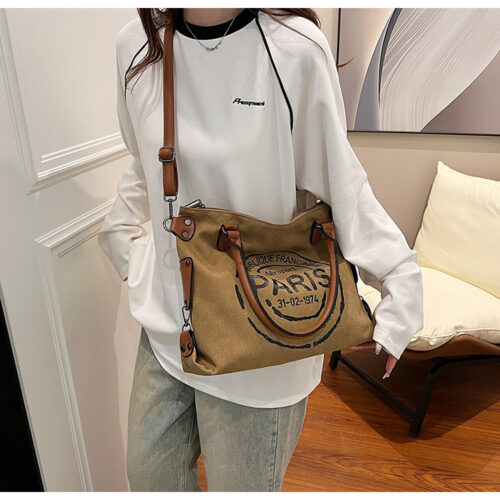 Cross-border 2025 new handbag women's bag trendy fashion letter tote bag casual commuting large capacity shoulder cross-section - Image 3