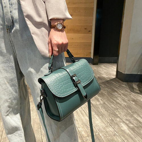 Bags, women's bags, 2024 new crossbody bags, trendy lines, fashionable and versatile shoulder bags, women's atmospheric hand-held small square bags - Image 3